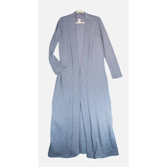 Pretty Young Thing Cardigan Sweater Womens Large Heathered Blue Long Duster Boho - Picture 3 of 12